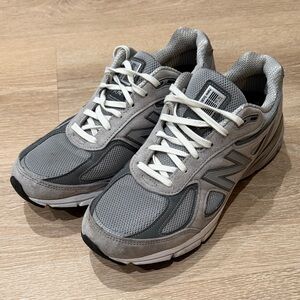 New Balance Women's 990 v4 Sneakers, Gray and White